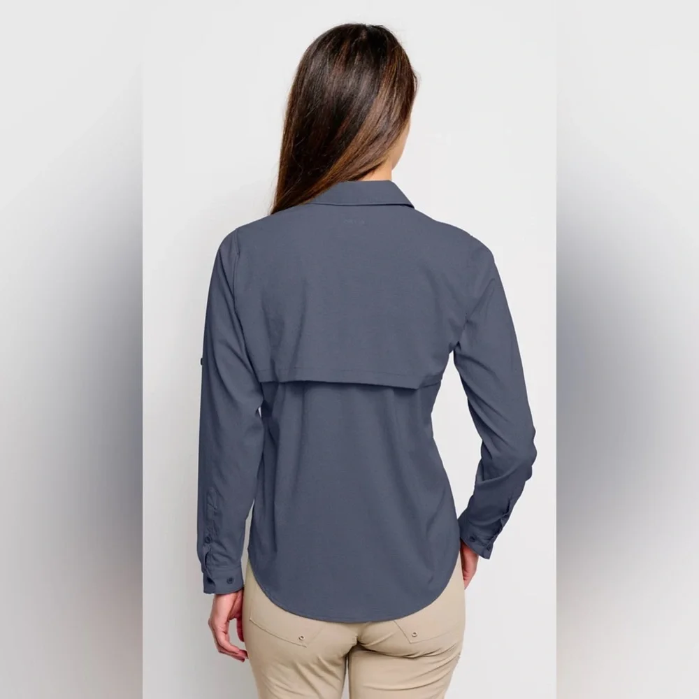 NWT Women’s Orvis Open Air Caster Longsleeve Carbon NAVY work shirt  SPF 40 XL - Picture 3 of 13